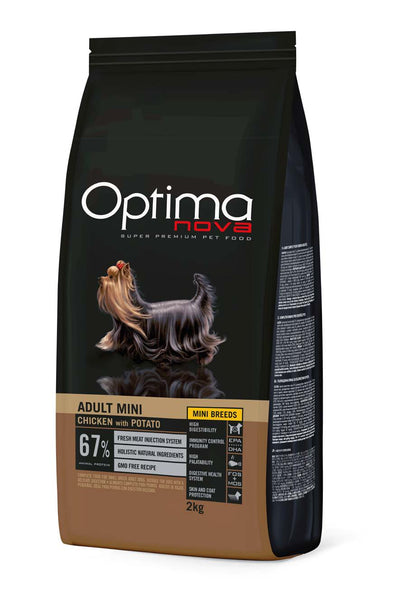 OPTIMA NOVA ADULT MINI CHICKEN & POTATO GRAIN FREE / ХРАНА ЗА КУЧЕТА ОТ ДРЕБНИ ПОРОДИ С ПИЛЕ И КАРТОФ 2 кг / 6 кг