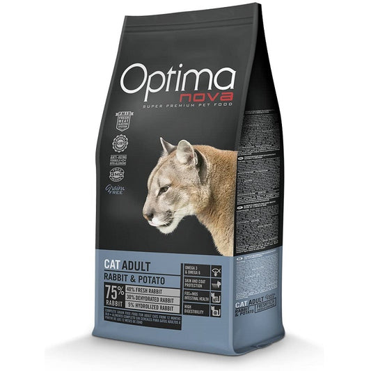 Optima Nova CAT Adult Rabbit&Potato /Хипоалергенна Храна За Израснали Котки Със Заешко Месо И Картоф 2 кг/8 кг