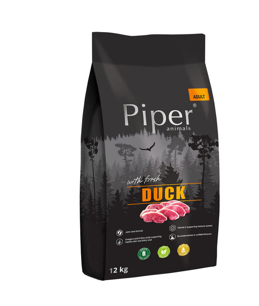 Piper Adult Duck Суха Храна за Пораснали Кучета над 1 година с Патица 12 кг