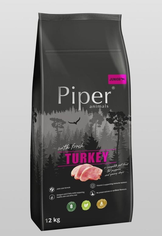 Piper Junior Turkey Суха Храна с Подрастващи Кучета с Патица 12 кг