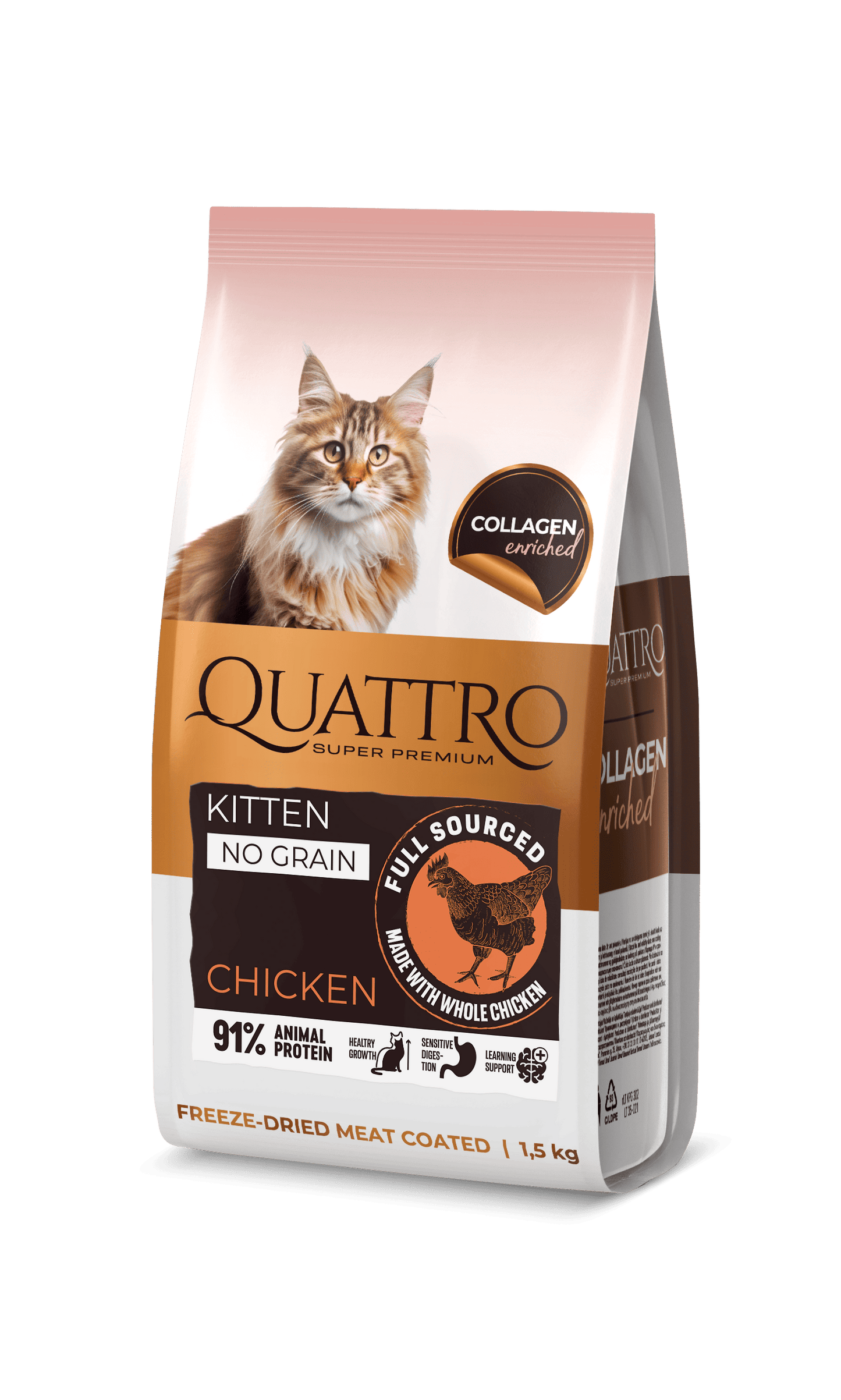 Quattro Cat Grain Free Kitten - Храна за Подрастващи Котенца под 1 година 7 кг