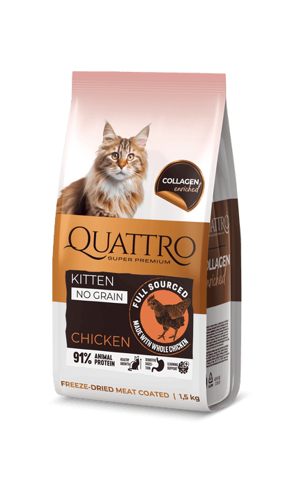 Quattro Cat Grain Free Kitten - Храна за Подрастващи Котенца под 1 година 7 кг