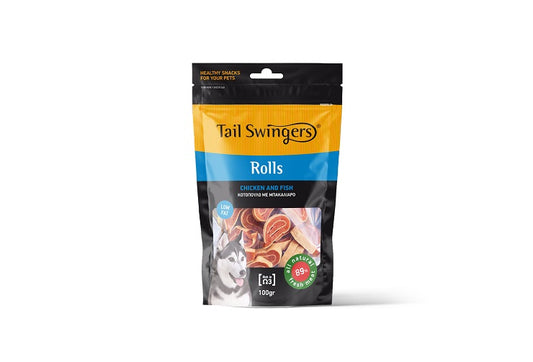 Tail Swingers Rolls Chicken and Fish - Лакомство за Куче Пиле и Риба на Сандвич 100 гр