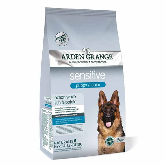 Arden Grange Sensitive Puppy Grain free – с бяла риба и картоф 2 кг/ 12 кг