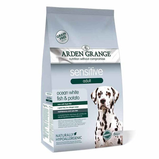 Arden Grange Sensitive Adult Grain free – с Бяла Риба и картоф 6 кг / 12 кг