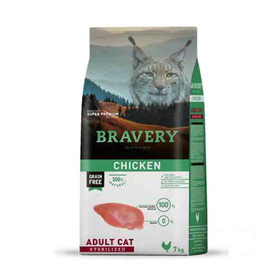 Bravery Cat Sterilised Adult Chicken - Гранули за Кастрирана Котка с Пиле 7 кг