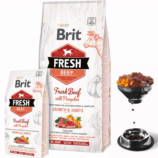 Brit Fresh Puppy Large Beef - Храна за Подрастващи Кучета до 1 година от Едри Породи с Говеждо 12 кг