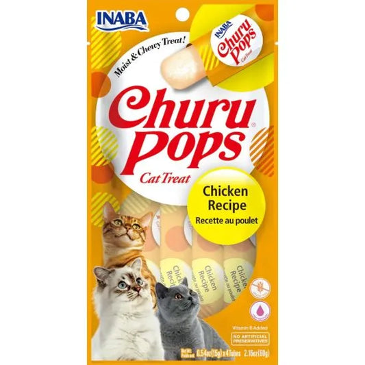 Churu Pops Cat Chicken - Лакомства за Котки Желиран Снакс с Пиле 4 бр.