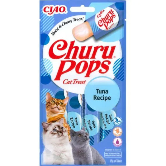 Churu Pops Cat Tuna - Лакомства за Котки Желиран Снакс с Риба Тон 4 бр.