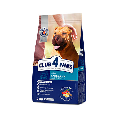 Club 4 Paws Dog All Breed Adult Lamb and Rice - Суха Храна за Пораснали Кучета от Всички Породи с Агне и Ориз 14 кг
