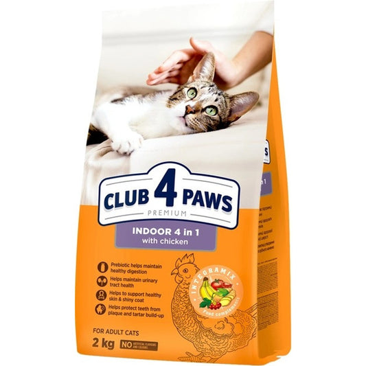 Club 4 Paws Cat Adult Indoor - Суха Храна за Пораснали Котки, Живеещи на Закрито 14 кг