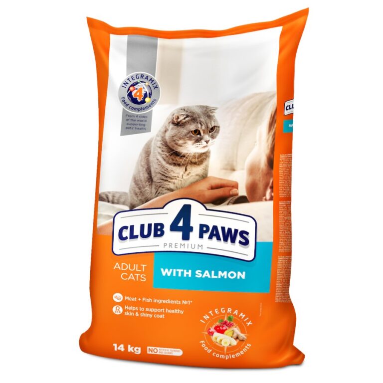 Club 4 Paws Cat Adult Salmon - Суха Храна за Пораснали Котки със Сьомга  14 кг