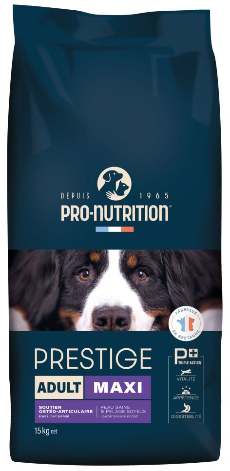 Prestige Dog Maxi Adult - Храна за Кучета от Едри Породи с Пиле, Пуйка и Свинско 15 кг