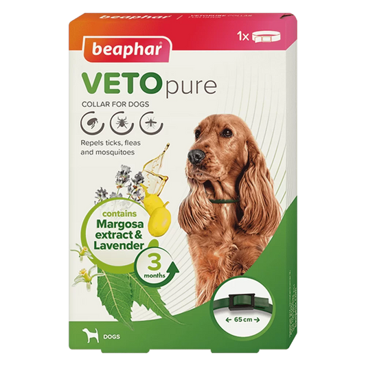 Противопаразитен Нашийник на Билкова Основа Beaphar Veto Pure