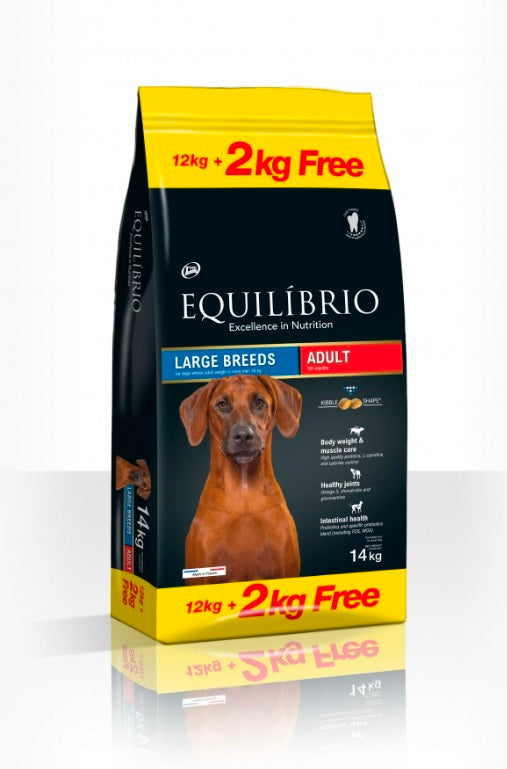 Equilibrio Large Adult - Суха Храна за Пораснали Кучета от Едри Породи 12+2 кг