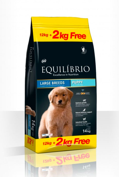 Equilibrio Large Puppy - Суха Храна за Подрастващи Кучета от Едри Породи 12+2 кг