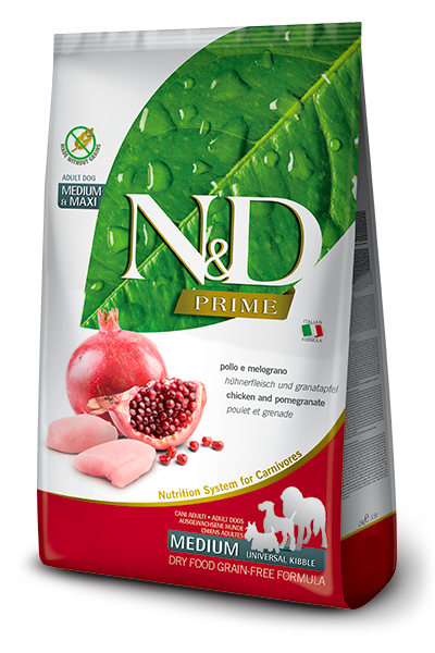 N&D Dog Prime Medium Maxi Chicken / Суха Кучешка Храна с Пиле 2.5 кг / 12 кг
