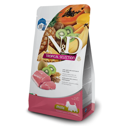 N&D Dog Tropical Mini Pork / Кучешка Храна с Тропически плодове и Свинско 5 кг