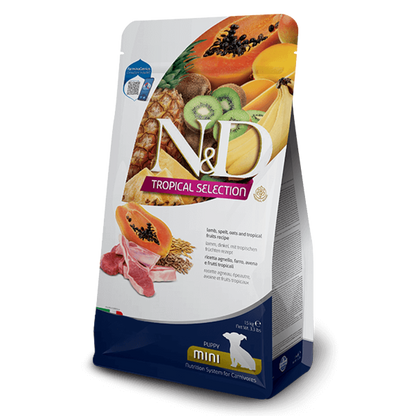 N&D Dog Tropical Mini Puppy Lamb / Храна за Подрастващи Кученца с Тропически плодове и Агне 5 кг