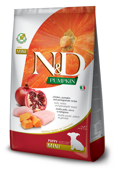 ND Pumpkin Canine Puppy Mini Chicken / Суха Храна за Подрастващи Кученца и Майки от Дребни Породи 2.5 кг / 7 кг