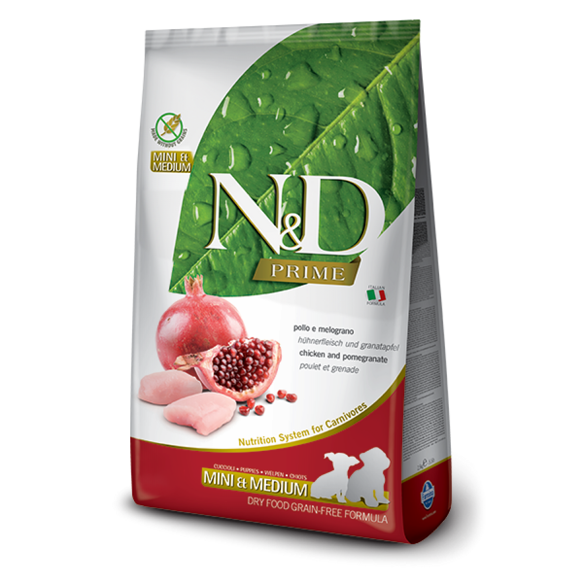 N&D Dog Prime Puppy Mini Medium Chicken / Храна за Подрастващи Кученца с Пиле 2.5 кг / 7 кг