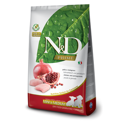 N&D Dog Prime Puppy Mini Medium Chicken / Храна за Подрастващи Кученца с Пиле 2.5 кг / 7 кг
