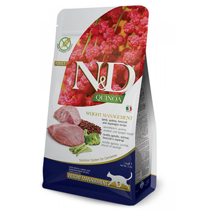 N&D Cat Quinoa Weight Management Lamb / Храна за Котки с Наднормено Тегло с Агне 1.5 кг / 5 кг