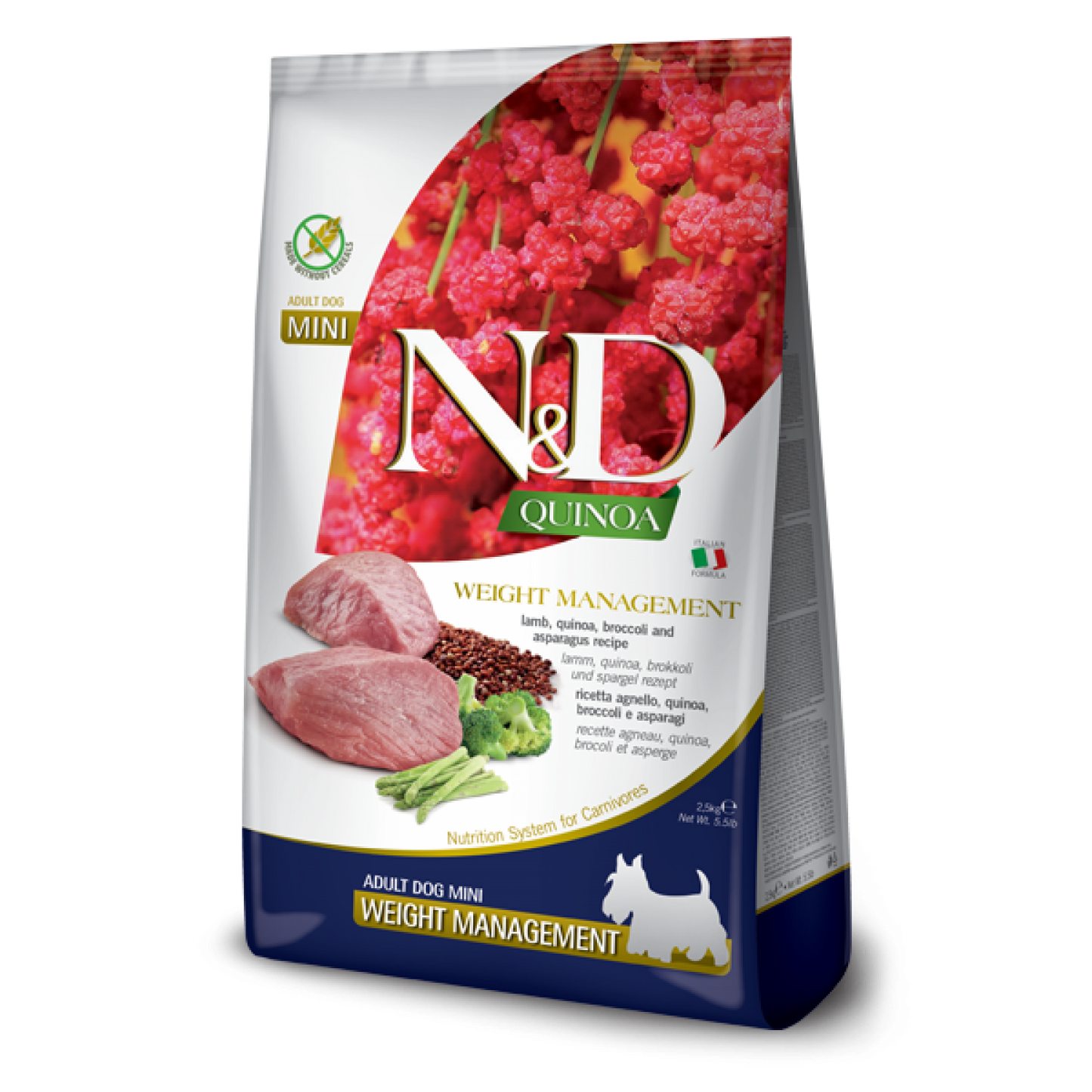 N&D Dog Quinoa Weight Management / Храна за Кучета с Наднормено Тегло 2.5 кг / 7 кг