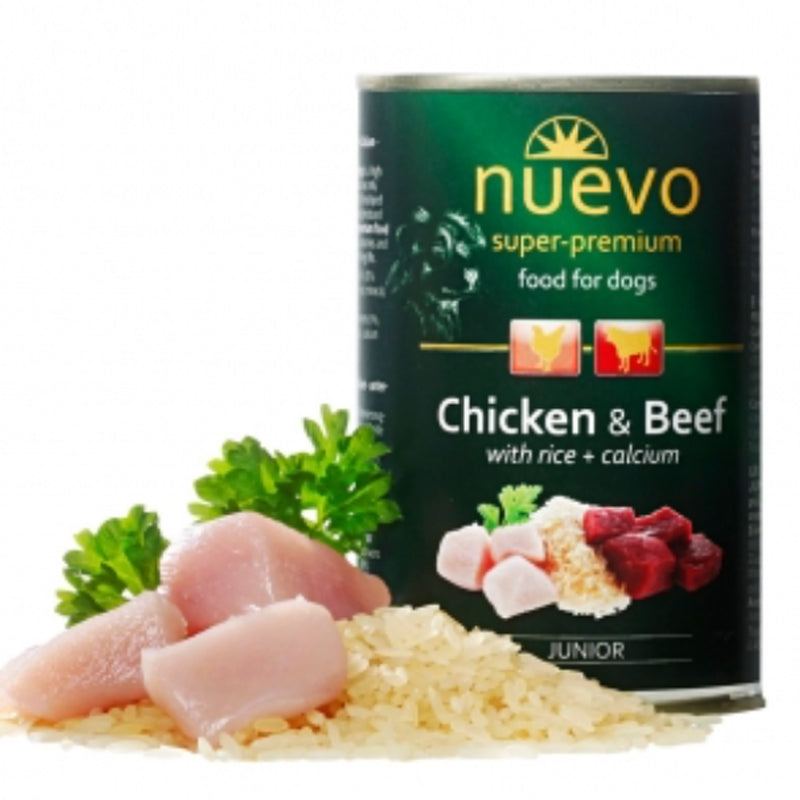 Nuevo Junior Chicken and Beef - Кучешка Консерва за Подрастващи с Пиле и Говеждо 400 гр/800 гр