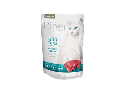 Piper Sterilised пауч за котки с риба тон 100 гр