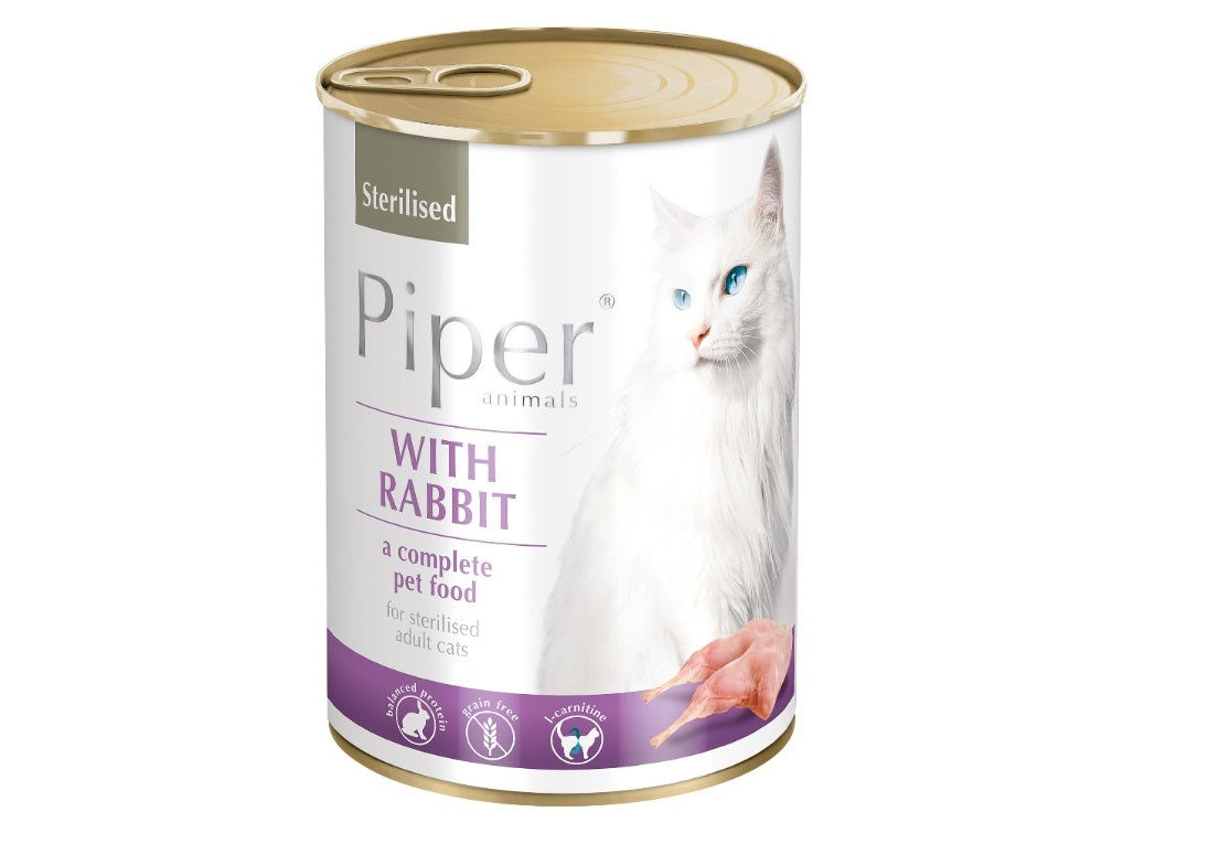 Piper Sterilised консерва за котки със заек 400 гр