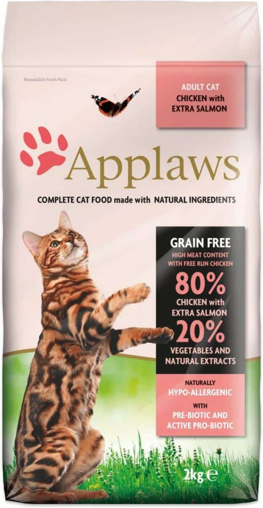 Applaws Adult Cat Chicken with Salmon - Храна за Котки с 80% Пиле и Сьомга без Зърнени Култури 2 кг/ 7.5 кг