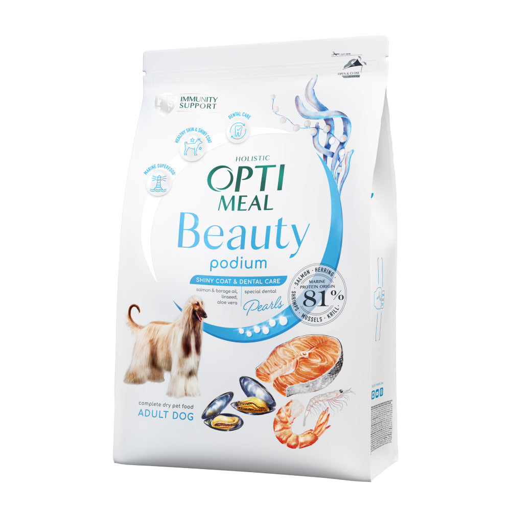 Opti Meal Dog Beauty Podium Shiny Coat And Dental Care (Grain Free) - Храна за Кучета 1,5 кг/ 4 кг/ 10 кг