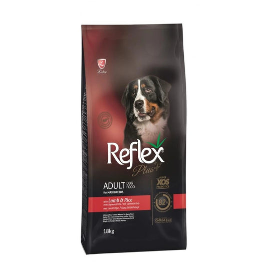 Reflex Dog Large Adult Lamb - Суха Храна за Пораснали Кучета над 1.5 година от Едри Породи с Агне 15+3 кг (18 кг)