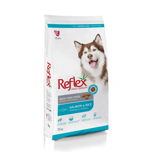 Reflex Dog Adult Salmon & Rice - Суха Храна за Пораснали Кучета от Всички Породи над 1 година със Сьомга 15 кг
