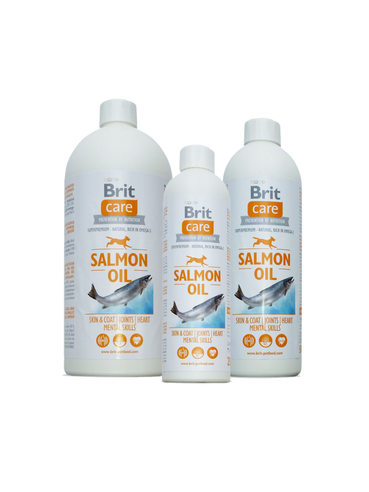 Salmon Oil Brit Care - 100% Натурално Сьомгово Масло на Брит за Здрава Кожа и Козина