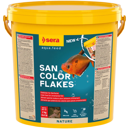 sera San Nature - Натурална Храна за Оцветяване на Всички Рибки, 10 гр / 2 кг (10 000мл)