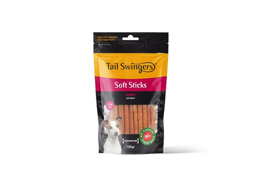 Tail Swingers Soft Sticks Rabbit - Лакомство за Куче Меки Пръчици от Заек 100 гр